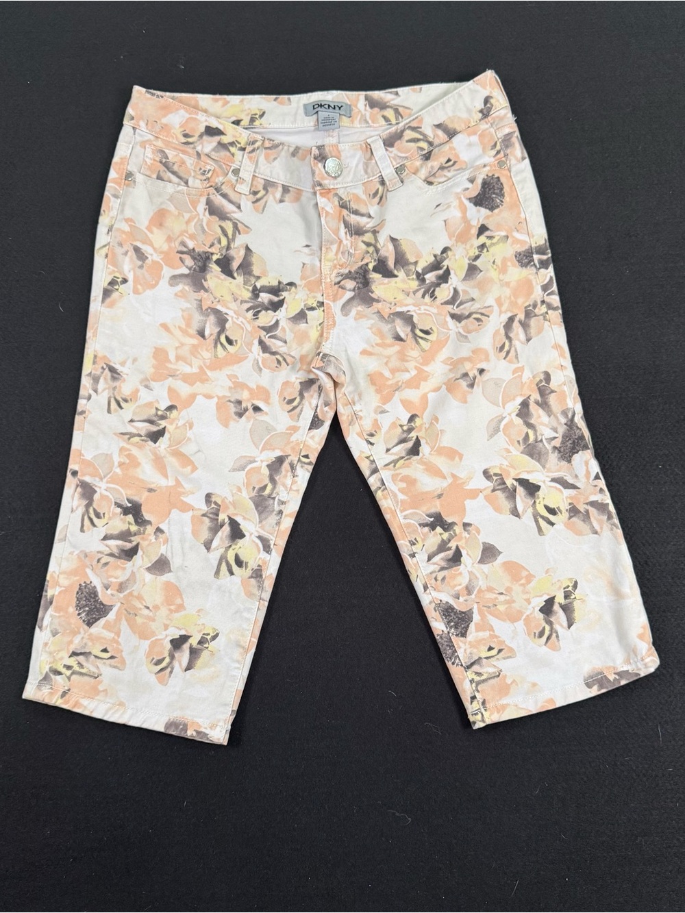 DKNY Peach Floral Capris